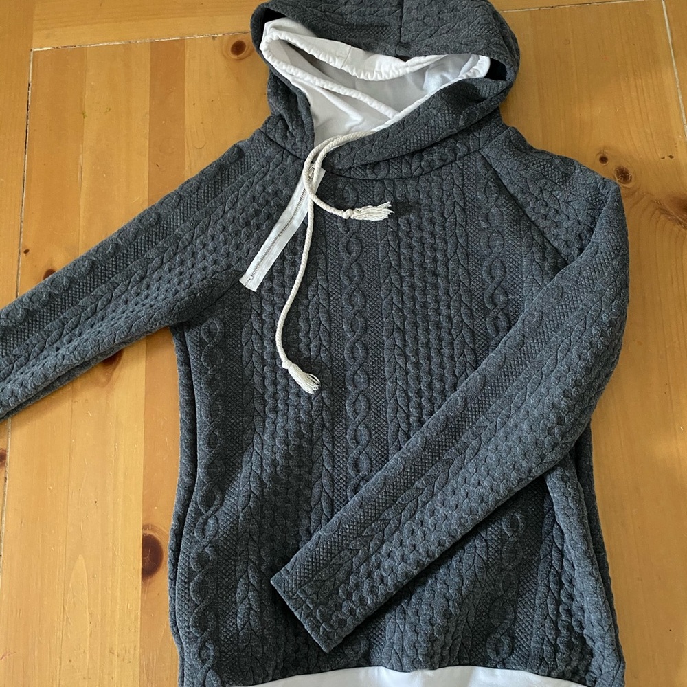 And The Why brand gray sweater